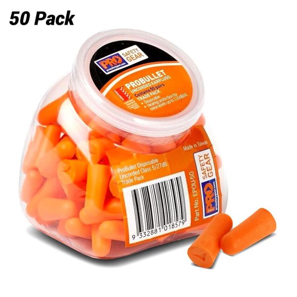 ProBullet Disposable Uncorded Earplugs 50 Pack